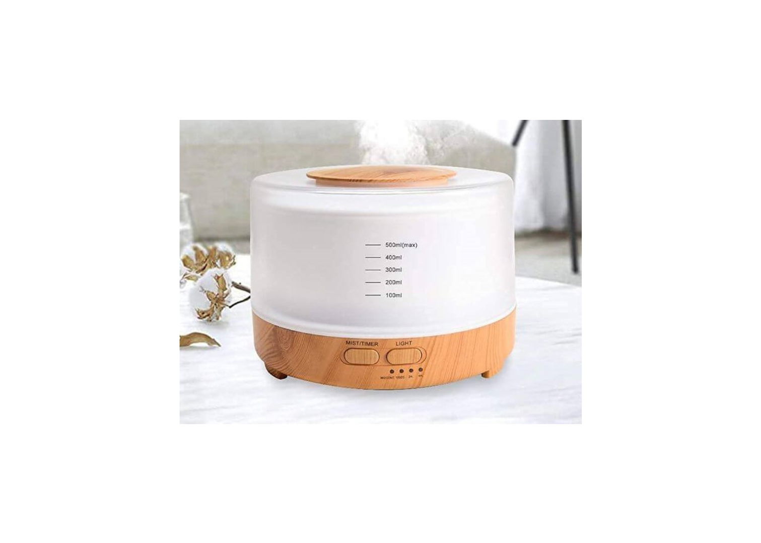 EcoQuest Ultrasonic Humidifier with BlueTooth Speaker 7 Colors LED Light & Aroma Therapy