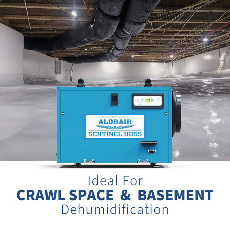 Alorair Sentinel HD55 Blue Basement & Crawl Space Dehumidifier