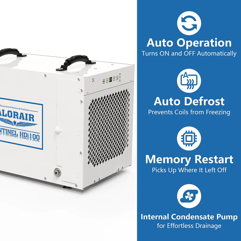 Alorair Sentinel HDi100 Basement & Crawl Space Dehumidifier