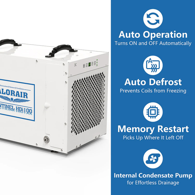 Alorair Sentinel HDi100 Basement & Crawl Space Dehumidifier