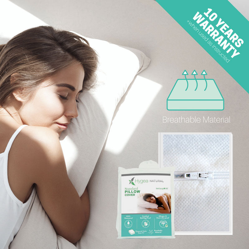 Hygea Natural Water Resistant Bed Bug Pillow Protector