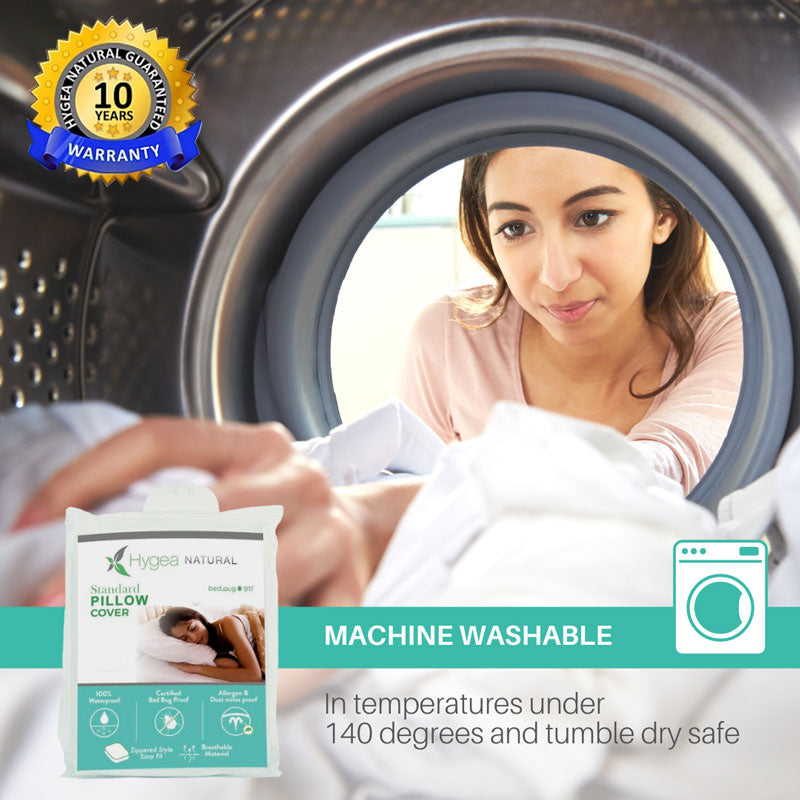 Hygea Natural Water Resistant Bed Bug Pillow Protector