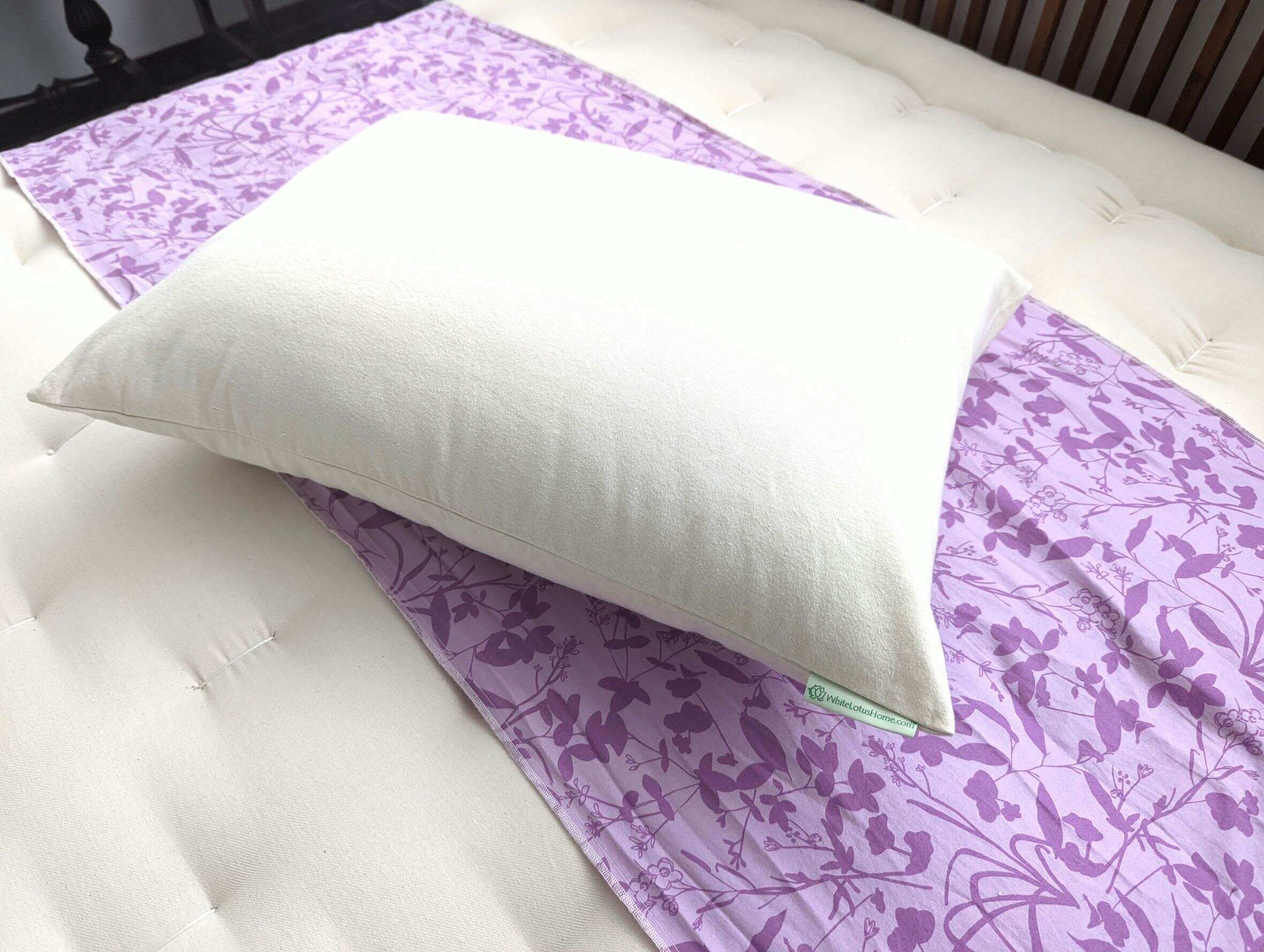WLH Waterproof Organic Cotton Pillow Protector With Zipper