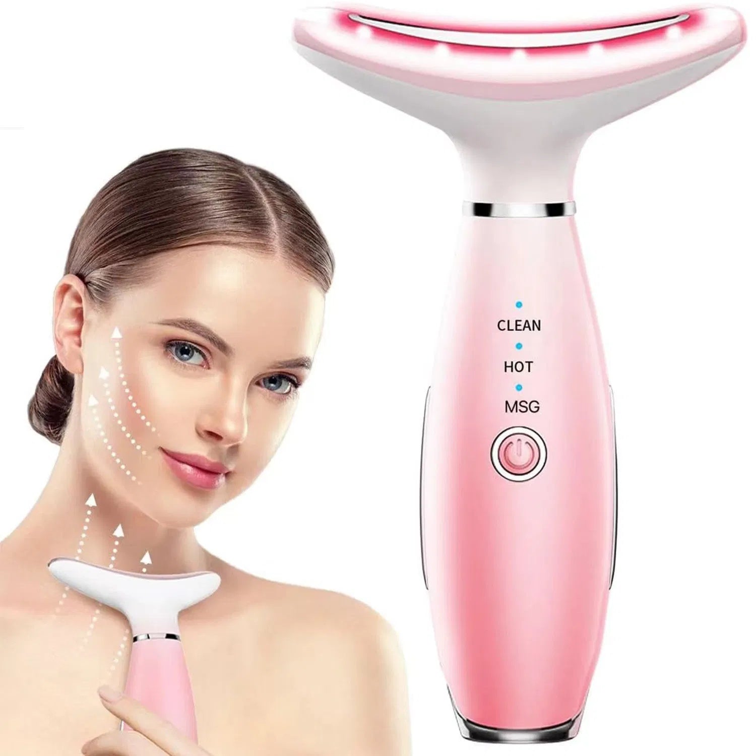 3-in-1 Facial and Neck Massager Tool, With Thermal Vibration