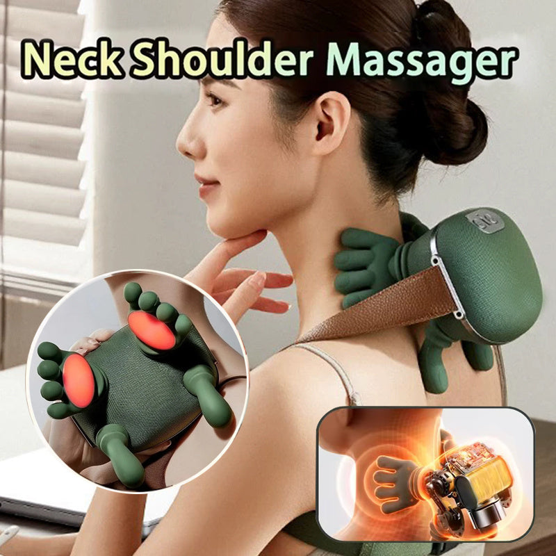 Wireless Shoulder and Back Kneading Massager for Pain Relief