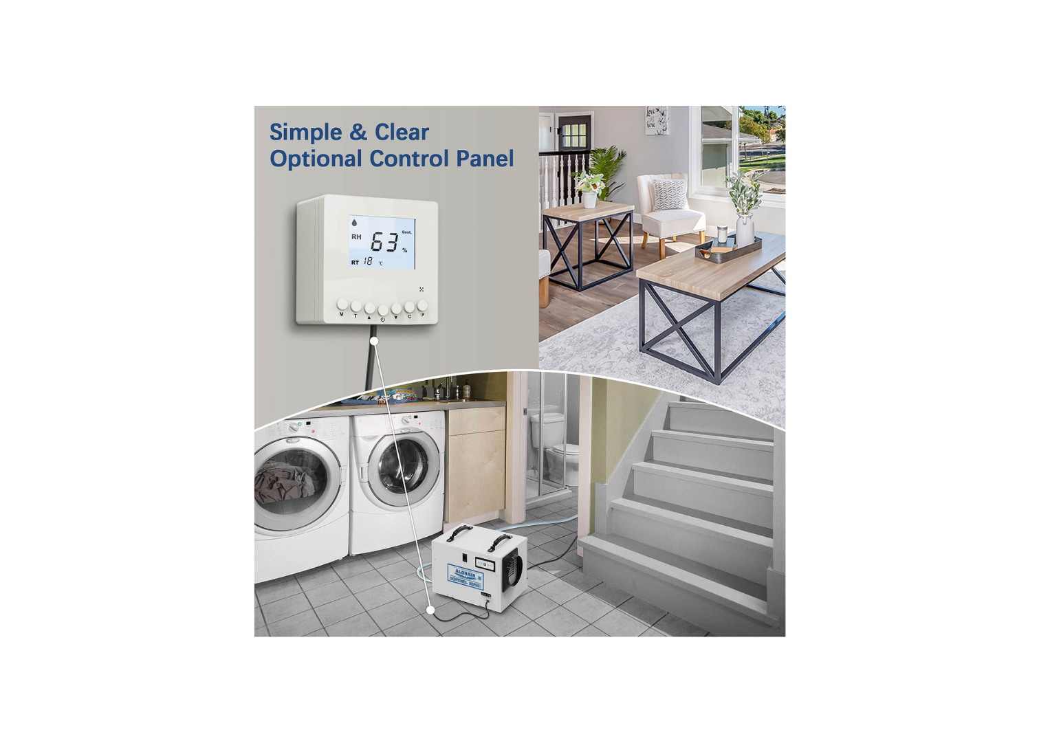 Alorair Sentinel HD55S White Basement & Crawl Space Dehumidifier