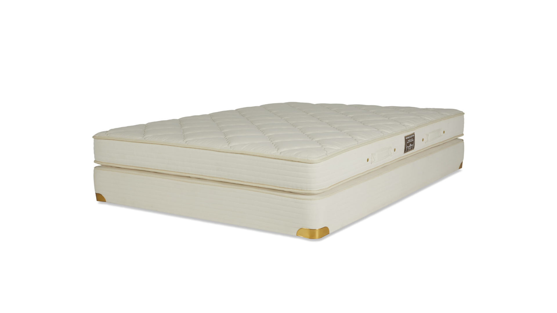Royal Pedic Natural Latex Quilt Top Mattress & Box Spring Set.