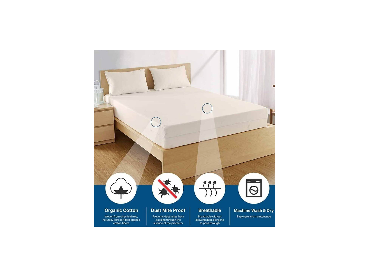 allergycare organic cotton luxury mattress encasing reviews