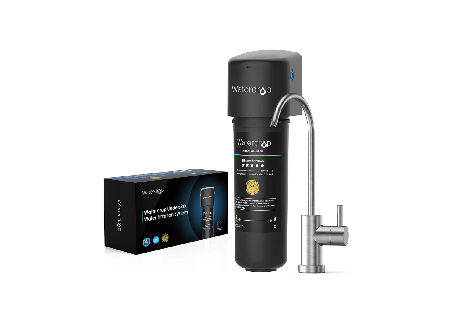 Waterdrop Under Sink Water Filter System W Dedicated Faucet