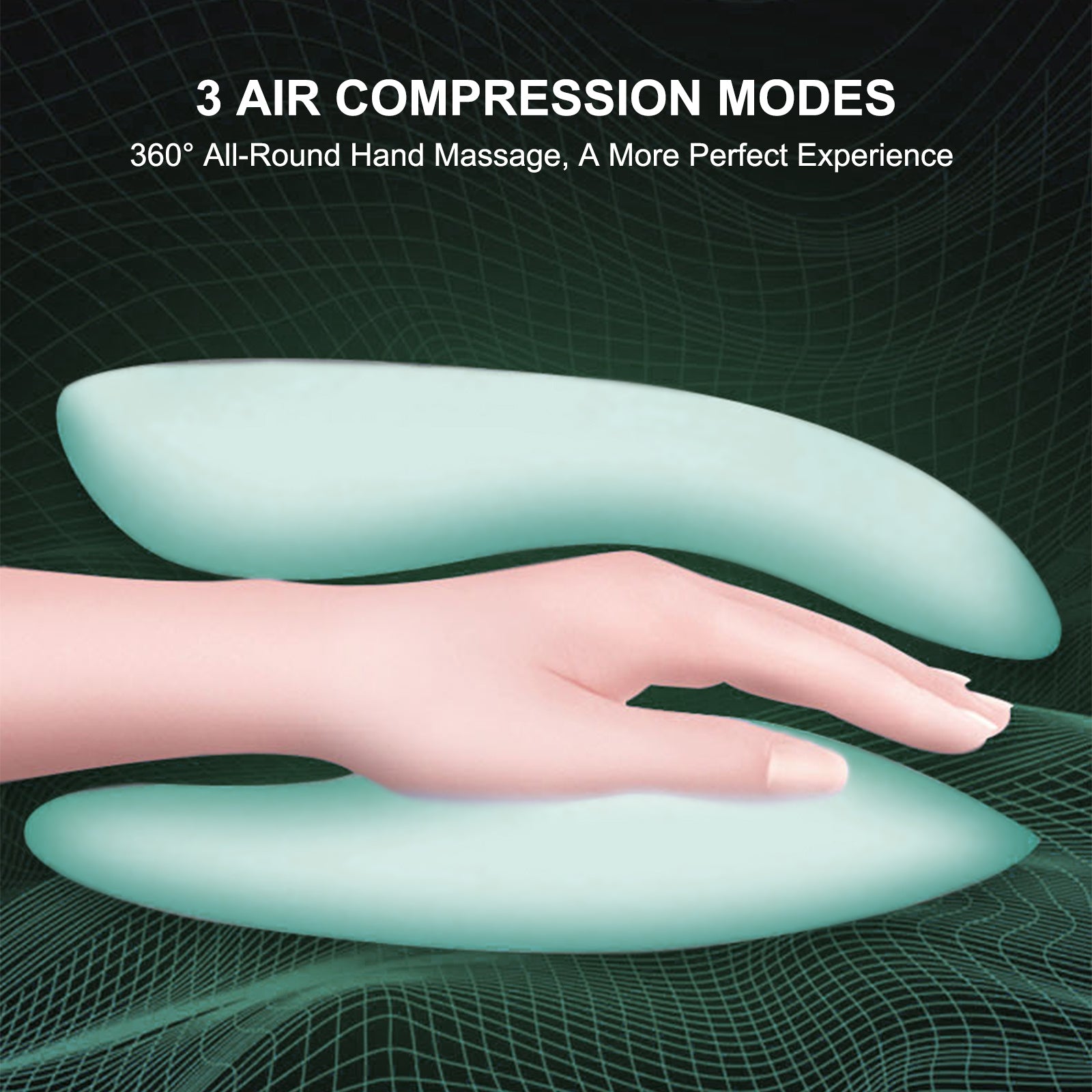 3-Speed Hand Massager With Heat, Air Compression & 30-Min Timer