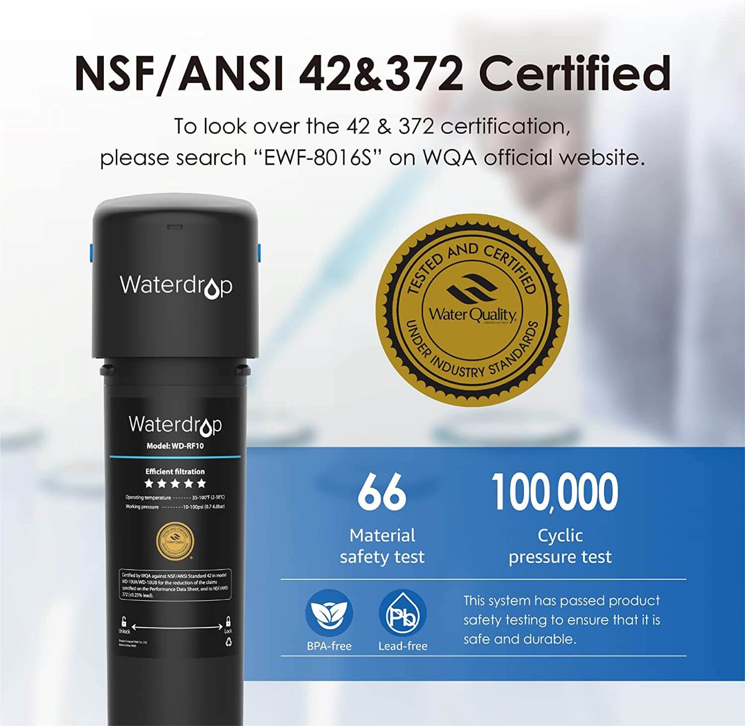 Waterdrop 10AU Under Sink Water Filter