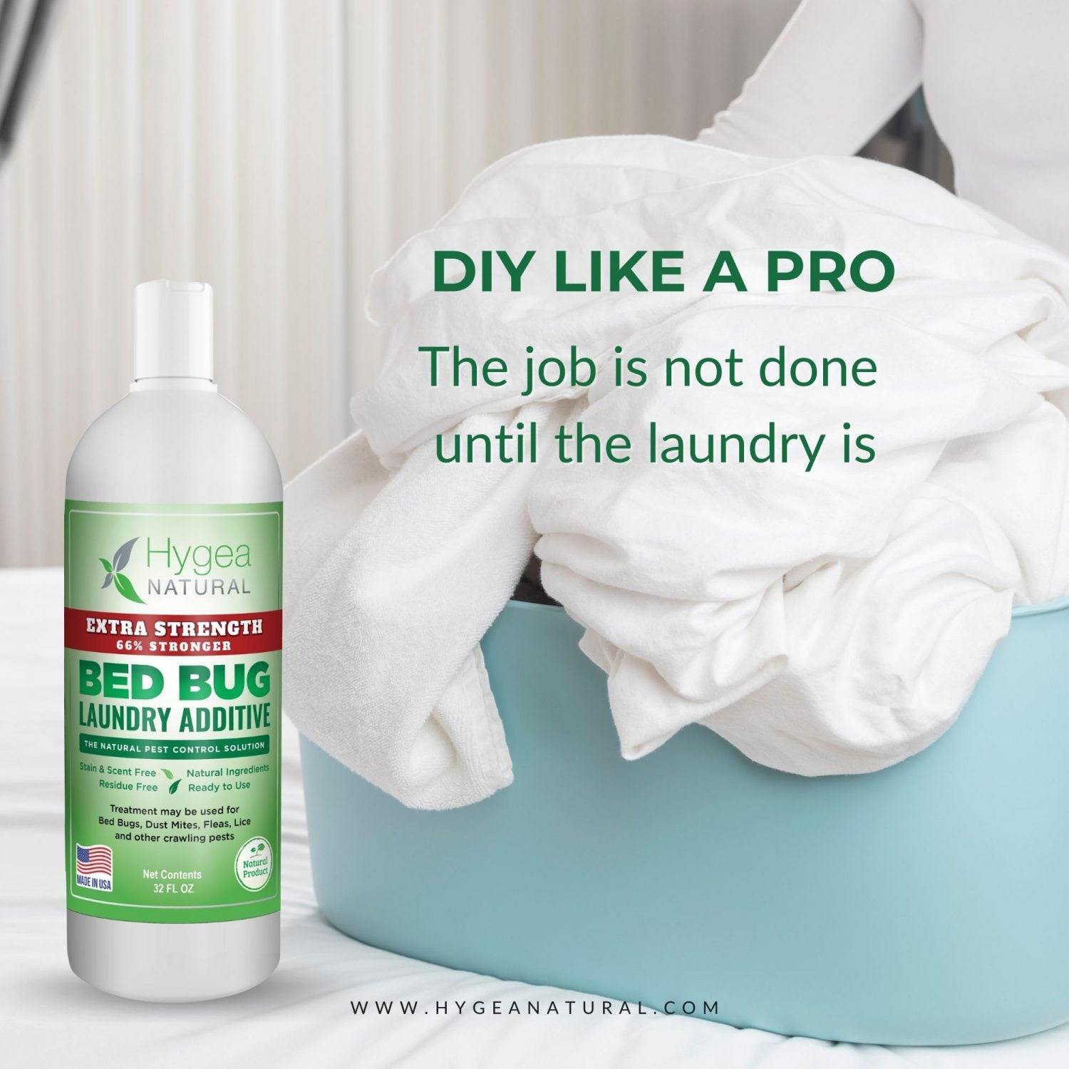 Hygea Natural Bed Bug Extra Strength Laundry Additive 32 oz.