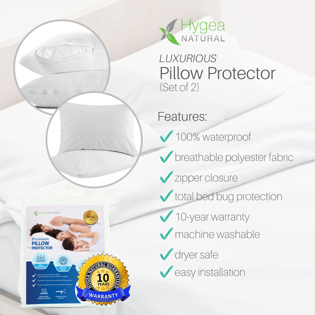 Hygea Natural Bed Bug Pillow Protector.