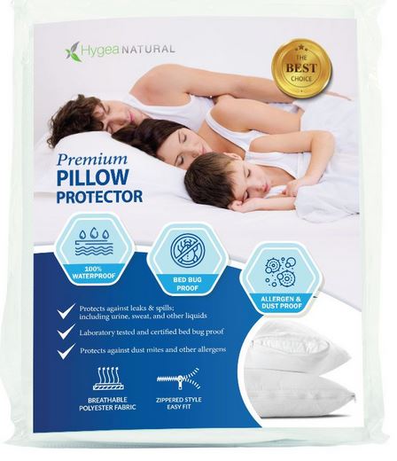 Hygea Natural Bed Bug Pillow Protector.