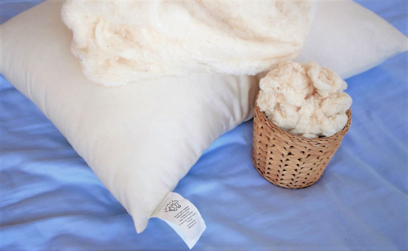 WLH Organic Cotton Sleep Pillow With Zipper Casing