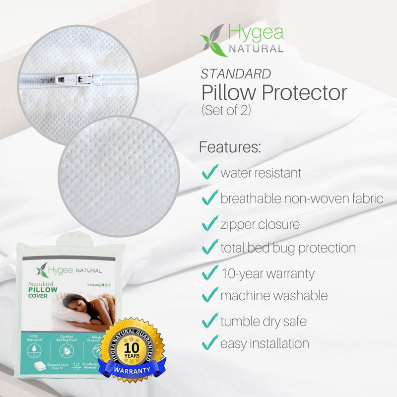 Hygea Natural Water Resistant Bed Bug Pillow Protector