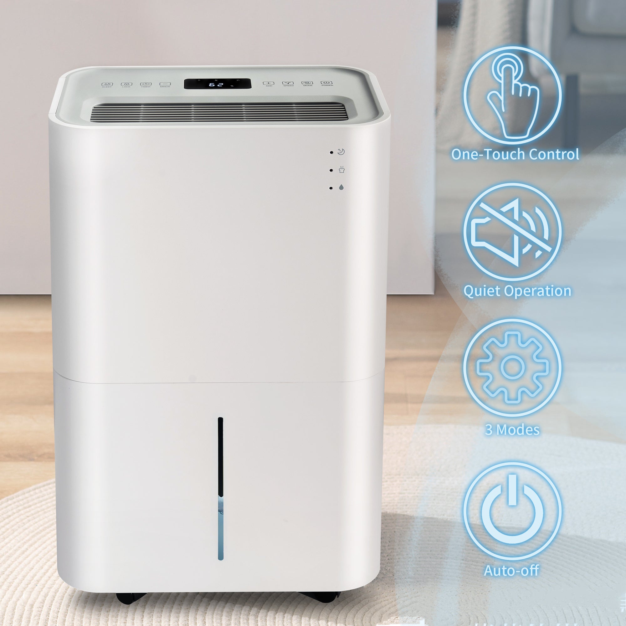 New Space 50 Pint Dehumidifier for Large to Extra Large Rooms and Basements