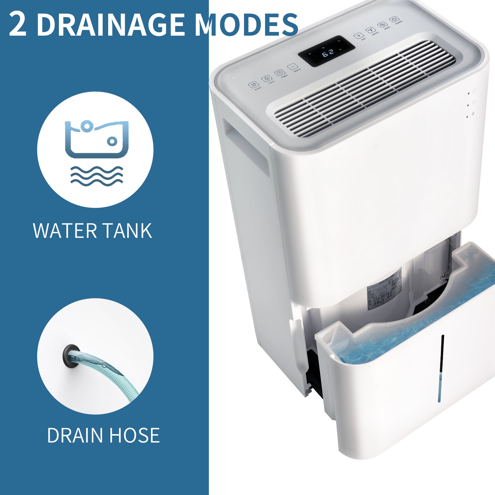 New Space 50 Pint Dehumidifier for Large to Extra Large Rooms and Basements