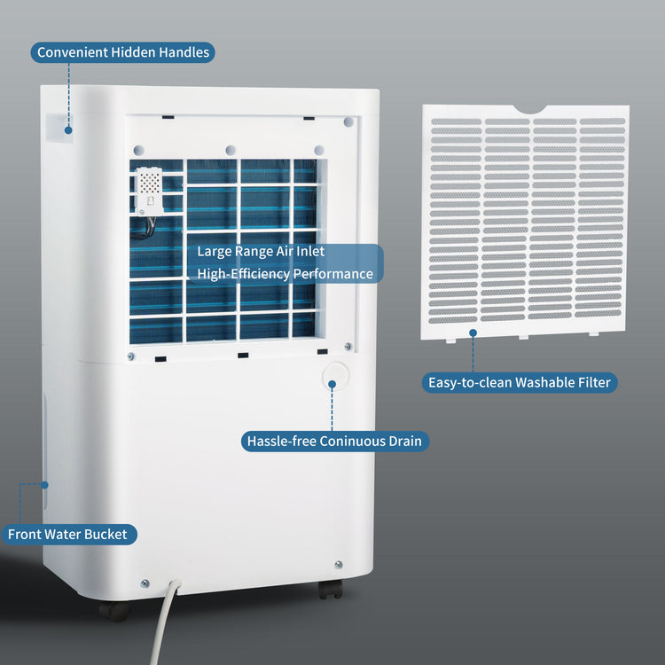New Space 50 Pint Dehumidifier for Large to Extra Large Rooms and Basements